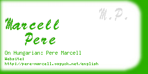 marcell pere business card